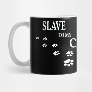 Slave to my cat (White) Mug